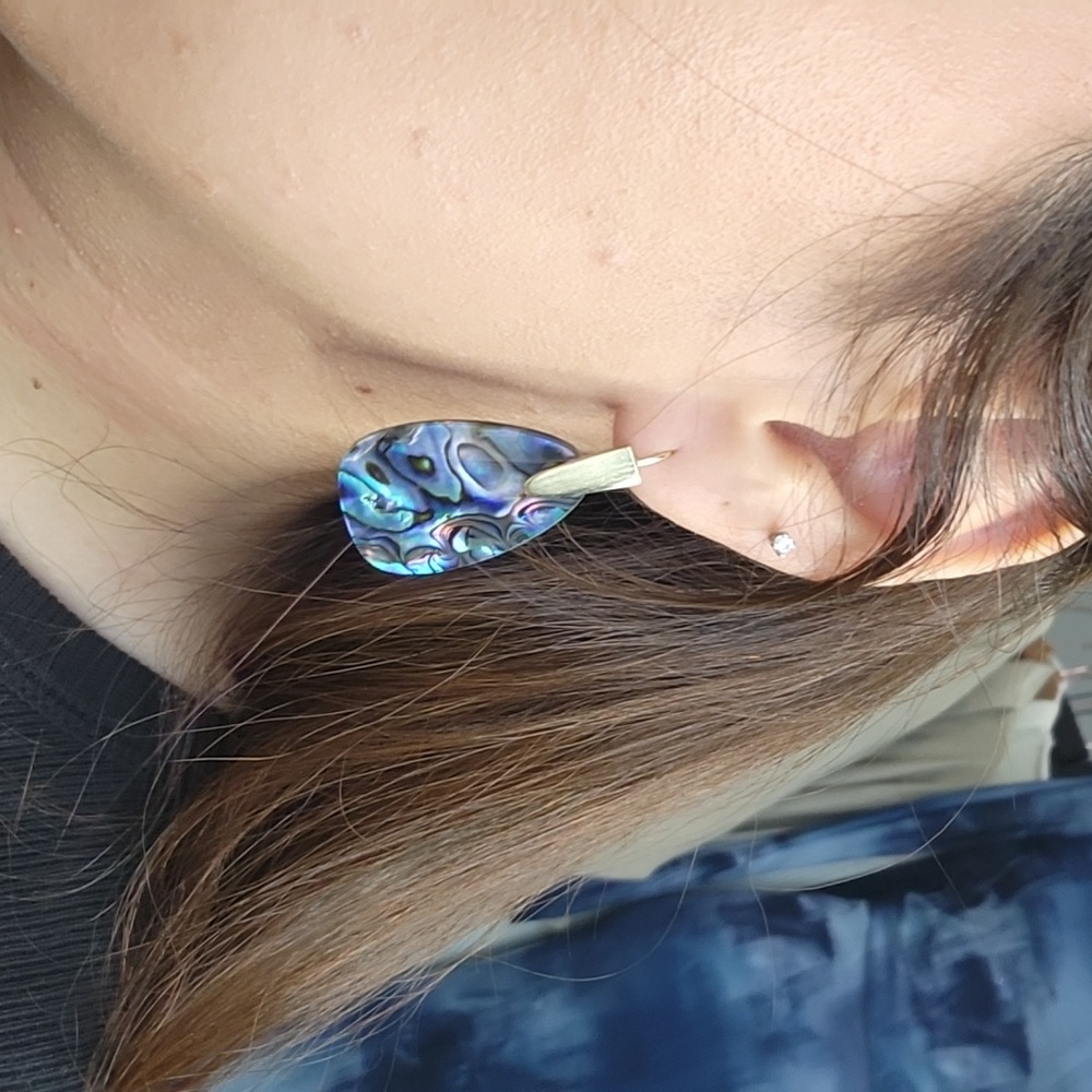 Kendra Scott Aragon Abalone Shell Stone Earrings